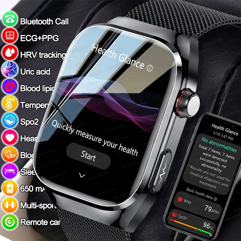 2025New Micro Physical Examination Smart Watch For Men Uric Acid Body ...